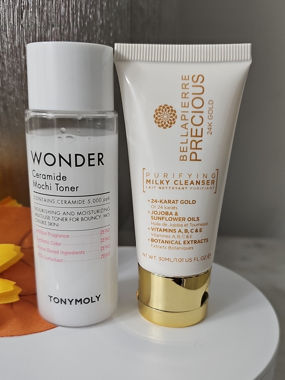 Bellapierre 24K Gold Cleanser + TONYMOLY Wonder Ceramide Mochi Toner Duo